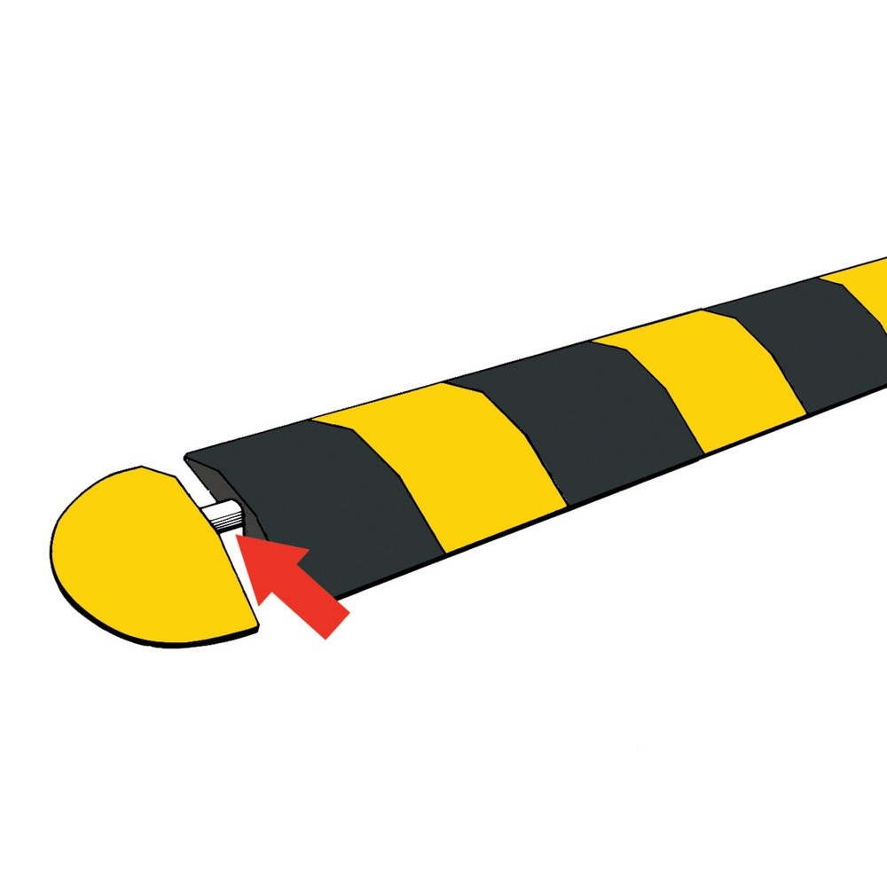 Alignment bar for speed bumps, < 10 km/h