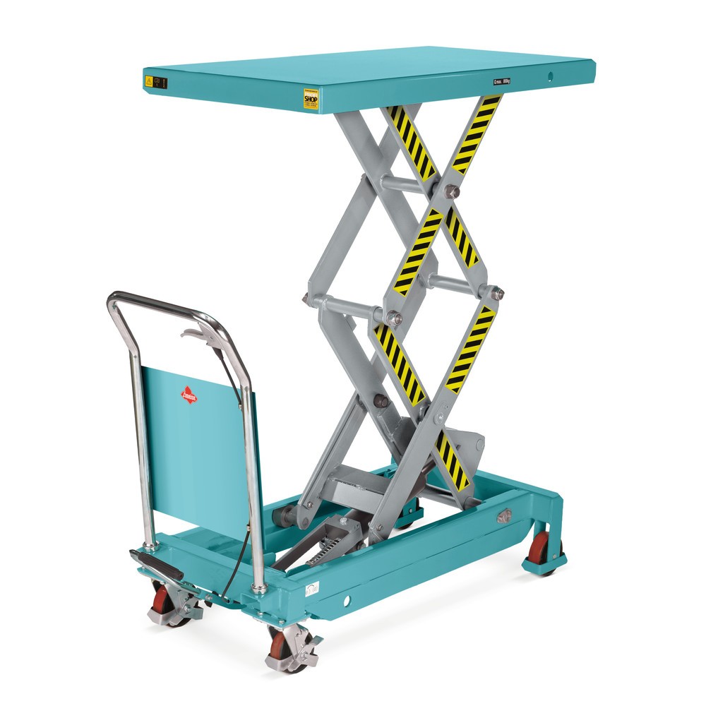 Produktabbildung Nr. 1: Ameise® double-scissor lift table on wheels, capacity 350 kg, dimensions 910 x 500 mm