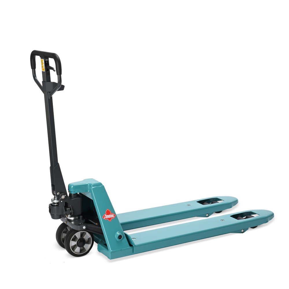 Ameise® PTM 2.0 Scale weighing pallet truck featuring display on tiller head, load capacity 2,000 kg, tandem rollers