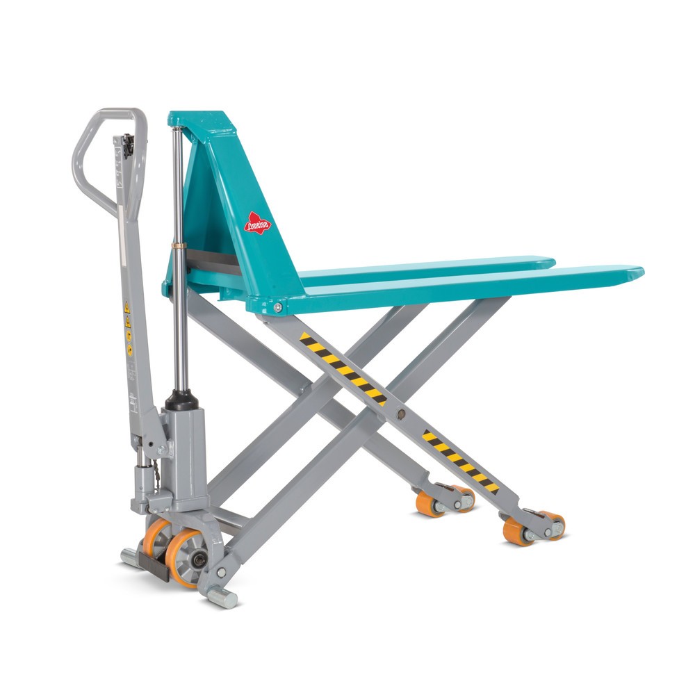 Product image: Ameise® PTM 1.5 Scissor pallet truck with scissor function and quick lift, load capacity 1,500 kg, fork length 1,200 mm