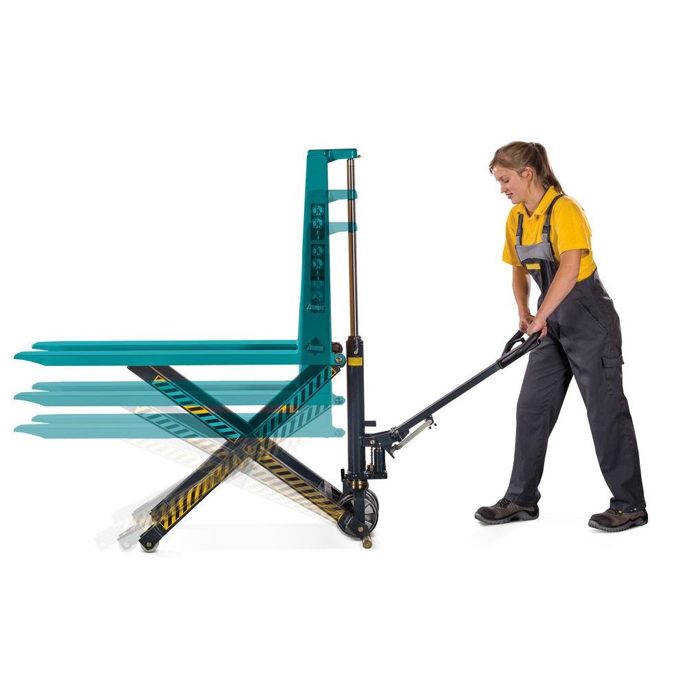 Ameise® PTM 1.0 scissor lift pallet truck with quick lift