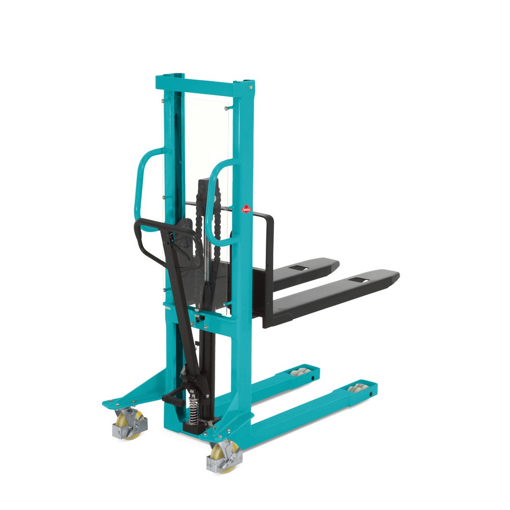 Product image: Ameise® PSM 1.5 hydraulic stacker truck with single mast, lift height 1,600 mm, capacity 1,500 kg