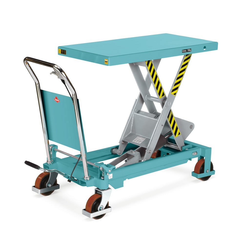 Produktabbildung Nr. 1: Scissor lift table on wheels, fixed handlebar, capacity 500 kg, dimensions 850 x 500 mm, Ameise®