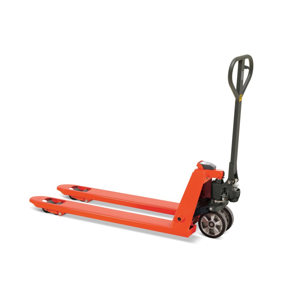 Hand pallet truck BASIC with weighing scale, capacity 2,000 kg, 5 kg increments