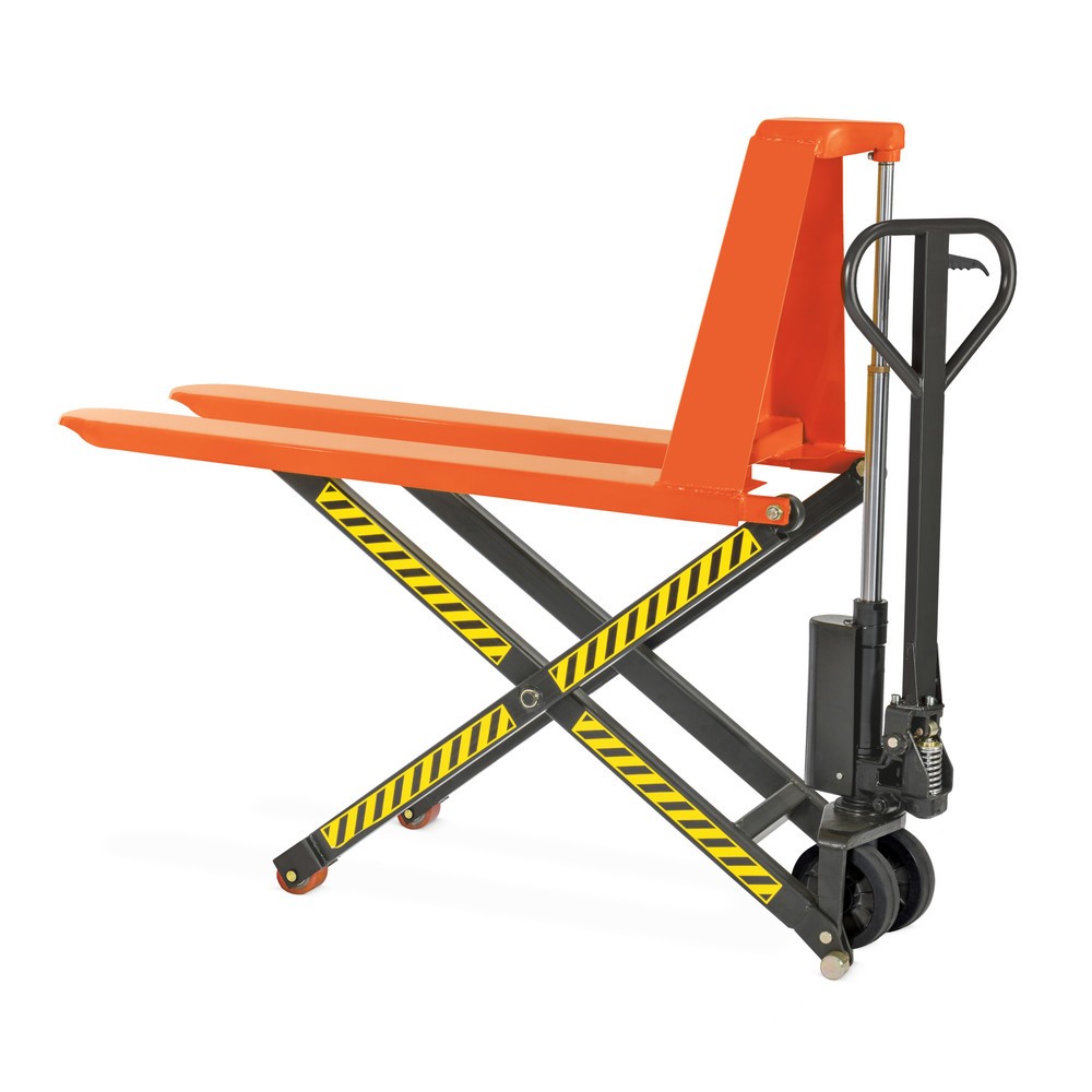 Product image: BASIC PTM 1.0 Scissor pallet truck with scissor lift function, load capacity 1,000 kg, fork length 1,150 mm