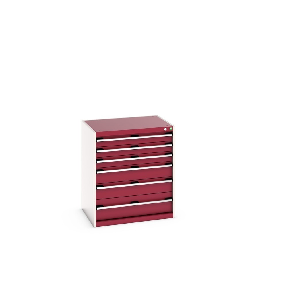 bott cubio drawer cabinet, drawers 3 x 100 + 2 x 150 + 1 x 200 mm, capacity 200 kg each, width 800 mm, purple red