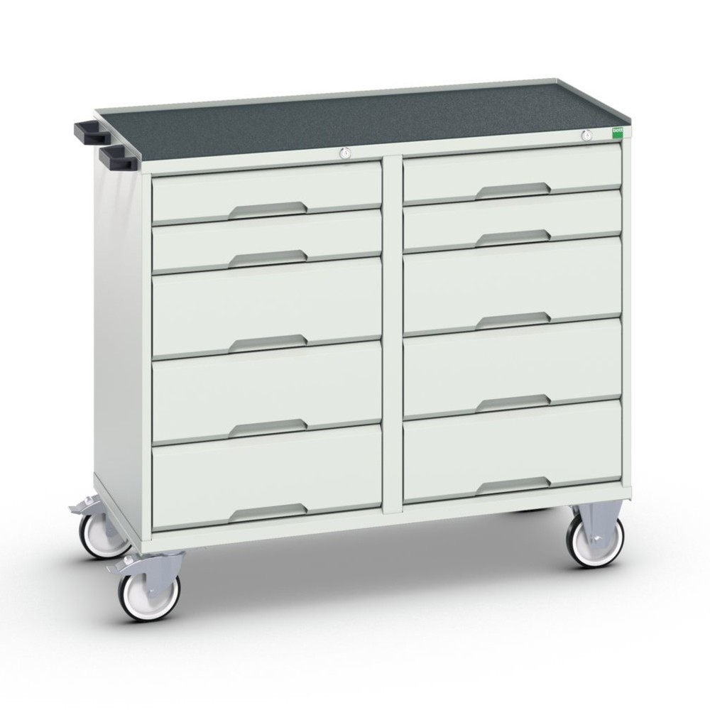 Product image: bott verso assembly trolley with 10 drawers and raised edge