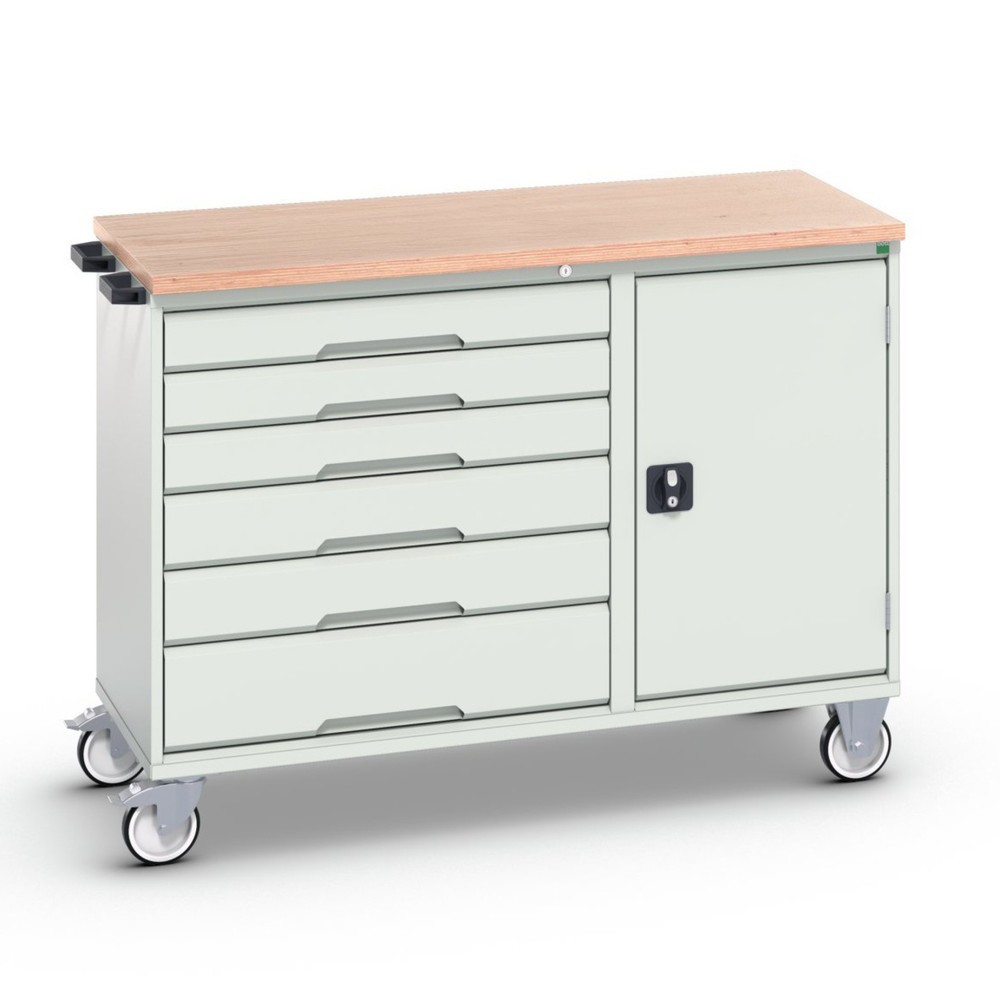 bott verso assembly trolley with 6 drawers, door and multiplex top