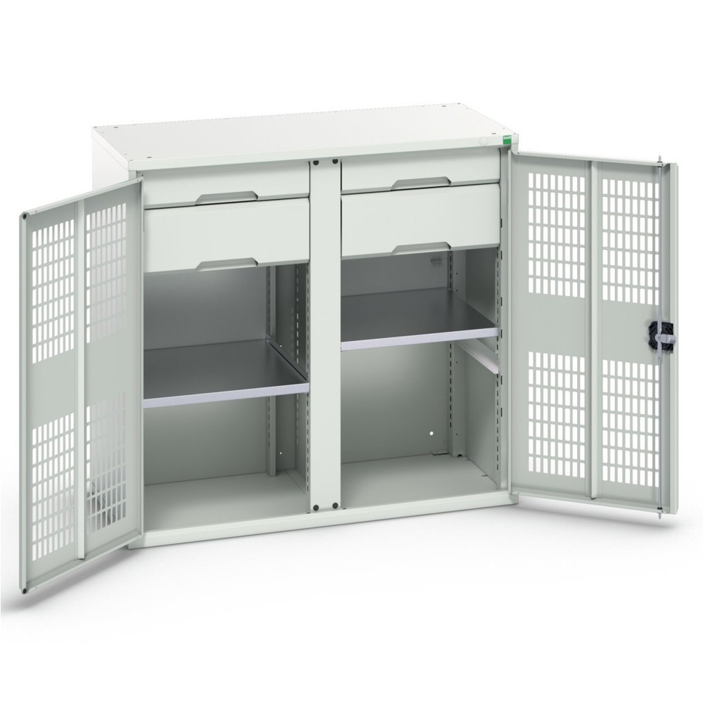 bott verso clothes locker with ventilation, with 2 shelves, 4 drawers, partition, WxDxH: 1050 x 550 x 1000 mm