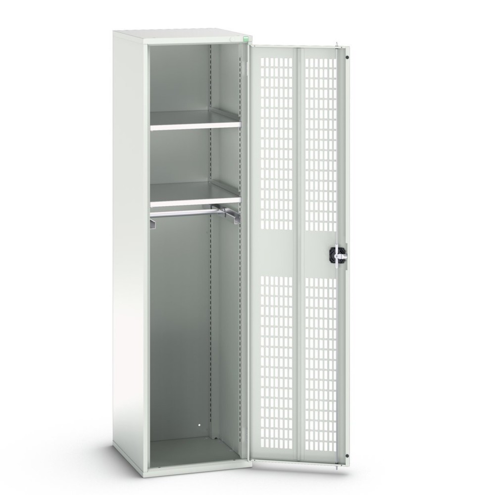 bott verso clothes locker with ventilation, with 2 shelves and 1 clothes rail, WxDxH: 525 x 550 x 2000 mm