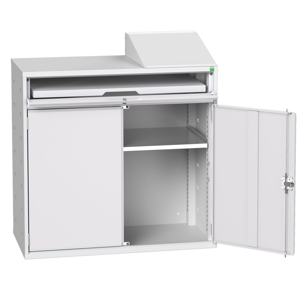 bott verso computer cabinet, with 1 shelf and 1 tray, WxDxH: 1050 x 550 x 1130 mm