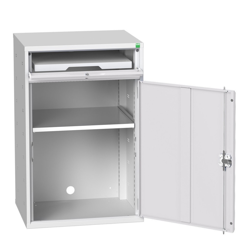 bott verso computer cabinet, with 1 shelf and 1 tray, WxDxH: 650 x 550 x 1000 mm