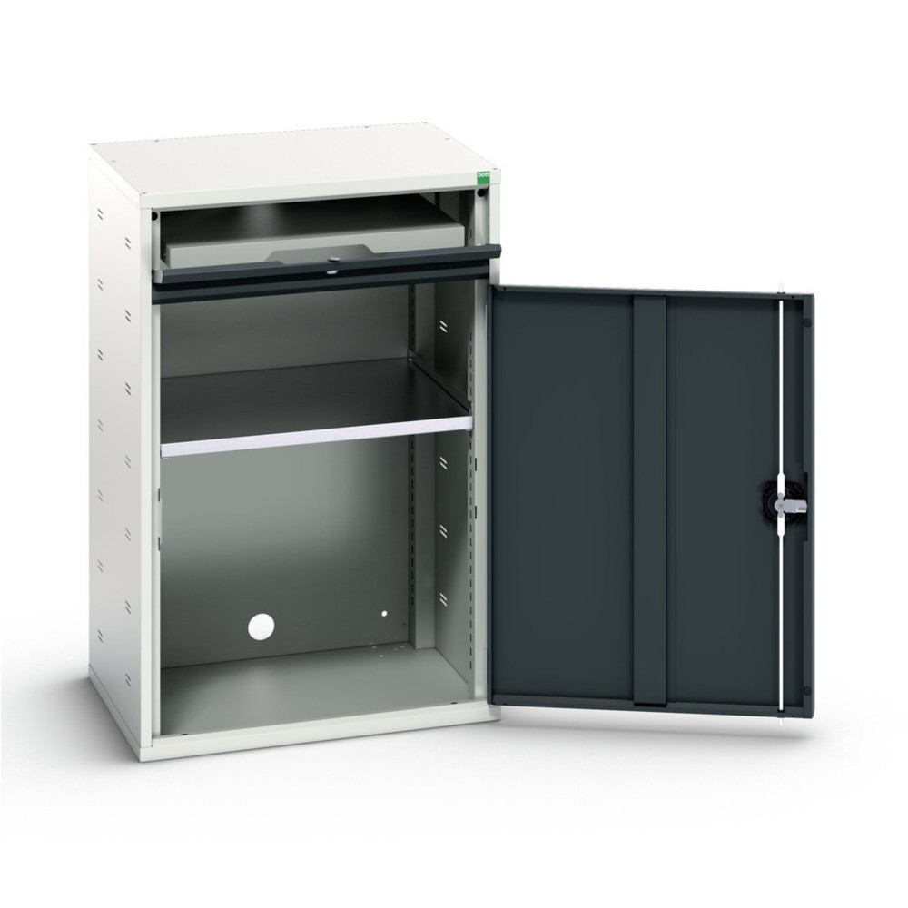 bott verso computer cabinet, with 1 shelf and 1 tray, WxDxH: 650 x 550 x 1000 mm