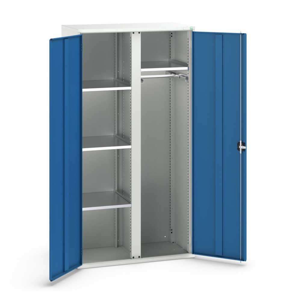 bott verso hinged door cabinet, with 4 shelves and 1 clothes rail, WxDxH: 1050 x 550 x 2000 mm