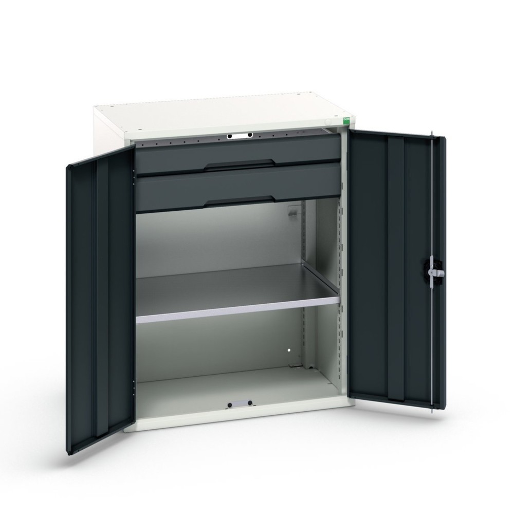 bott verso hinged door cabinet with drawers, with 1 shelf and 2 drawers, WxDxH: 800 x 550 x 1000 mm