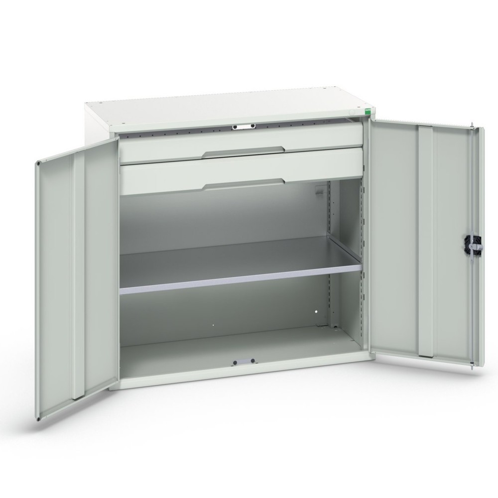 bott verso hinged door cabinet with drawers, with 1 shelf and 2 drawers, WxDxH: 1050 x 550 x 1000 mm