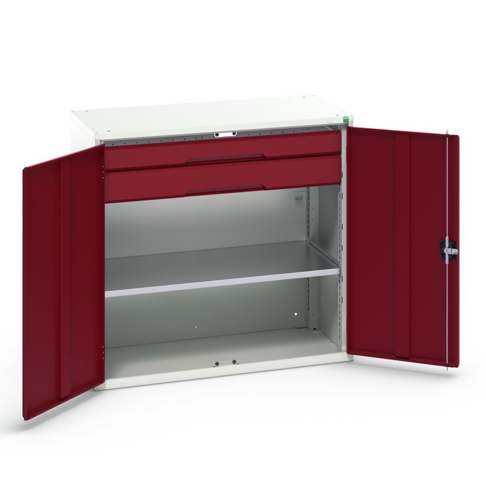 bott verso hinged door cabinet with drawers, with 1 shelf and 2 drawers, WxDxH: 1050 x 550 x 1000 mm