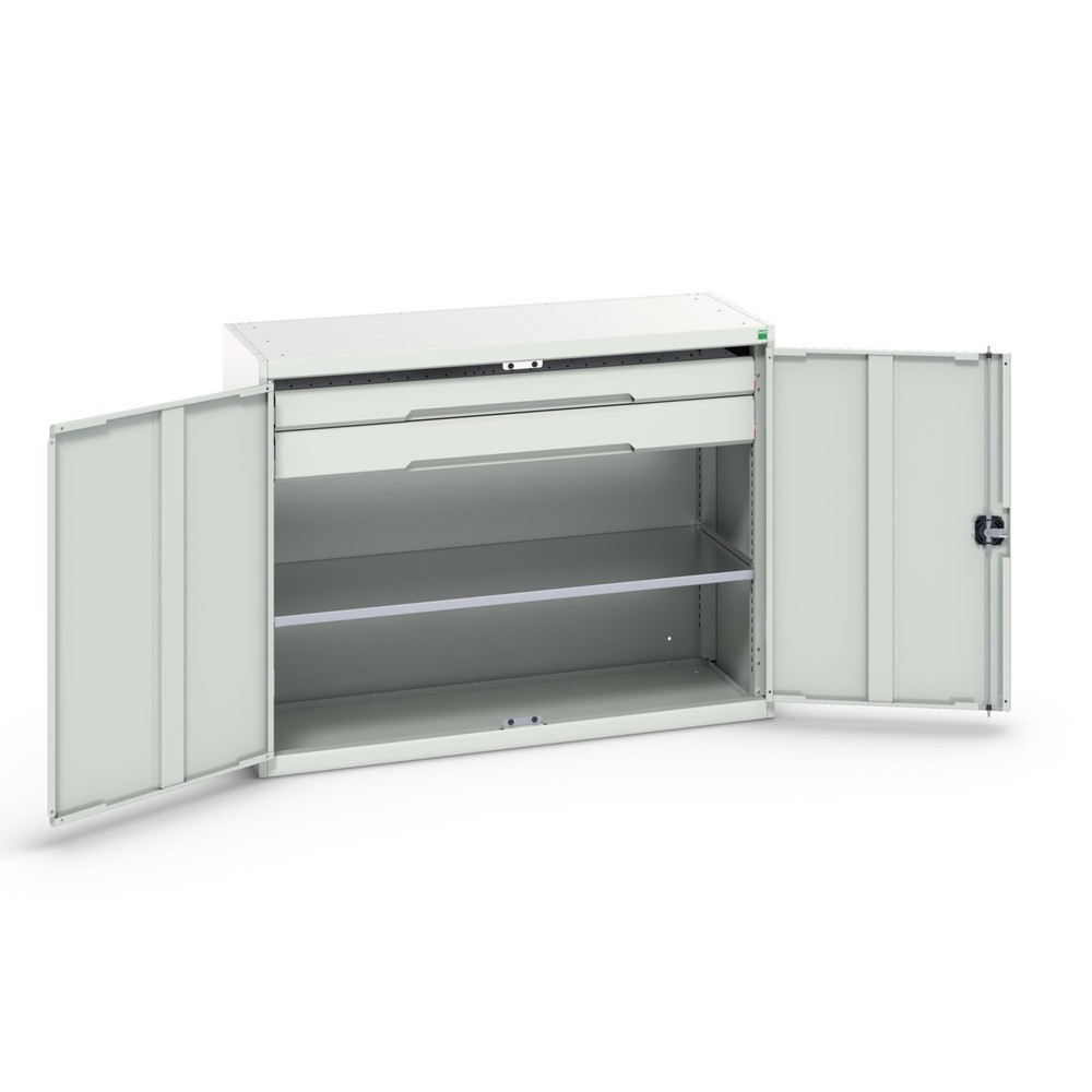 bott verso hinged door cabinet with drawers, with 1 shelf and 2 drawers, WxDxH: 1300 x 550 x 1000 mm