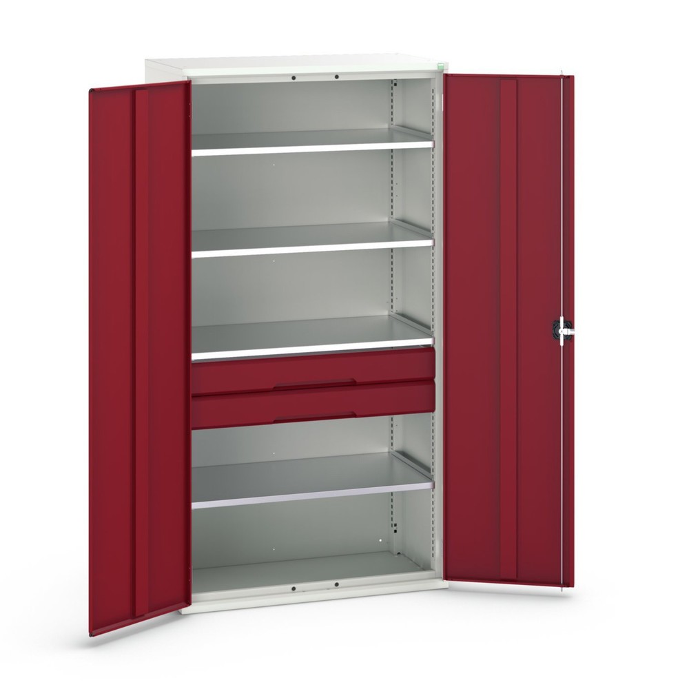 bott verso hinged door cabinet with drawers, with 4 shelves and 2 drawers, WxDxH: 1050 x 550 x 2000 mm