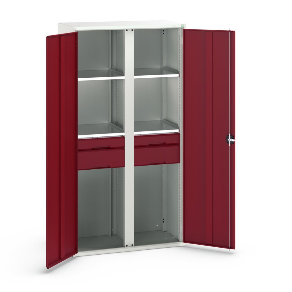 bott verso hinged door cabinet with drawers, with 4 shelves and 4 drawers, WxDxH: 1050 x 550 x 2000 mm