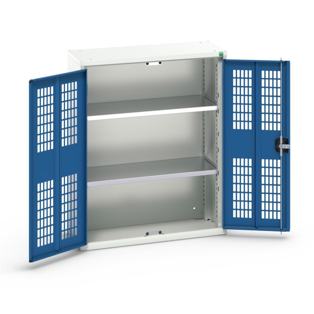 bott verso hinged door cabinet with ventilation, with 2 shelves, WxDxH: 800 x 350 x 1000 mm