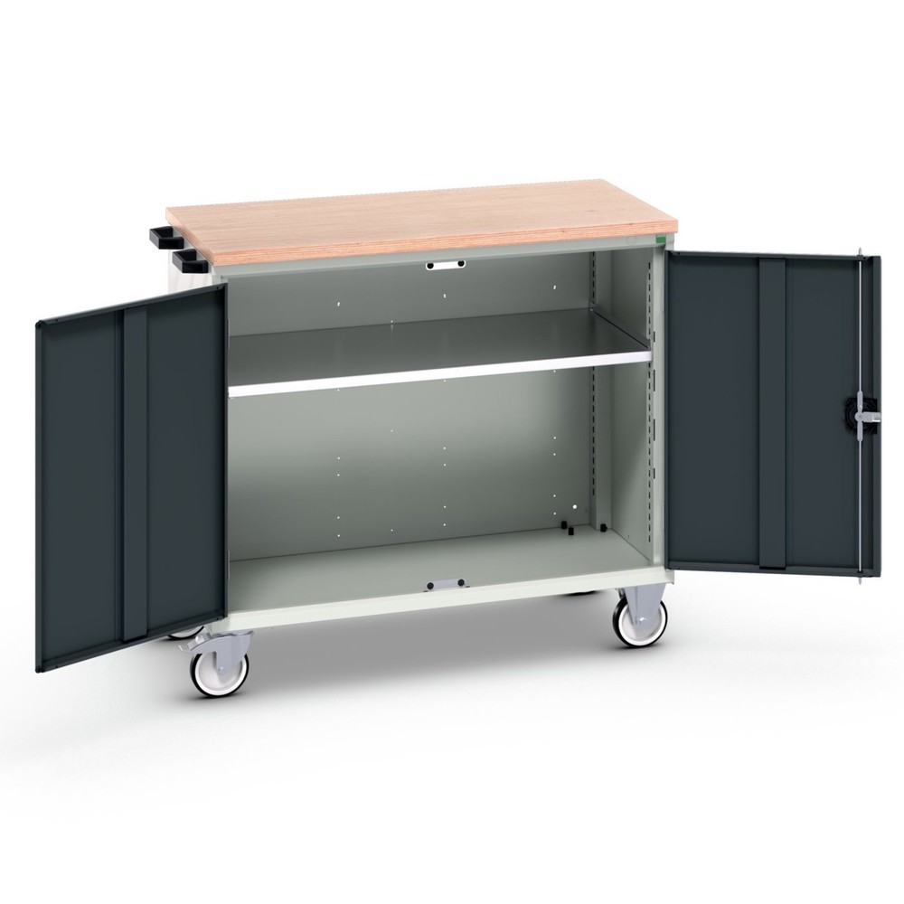 bott verso mobile drawer cabinet with 2 doors, shelf and multiplex top, WxDxH: 1050 x 600 x 980 mm