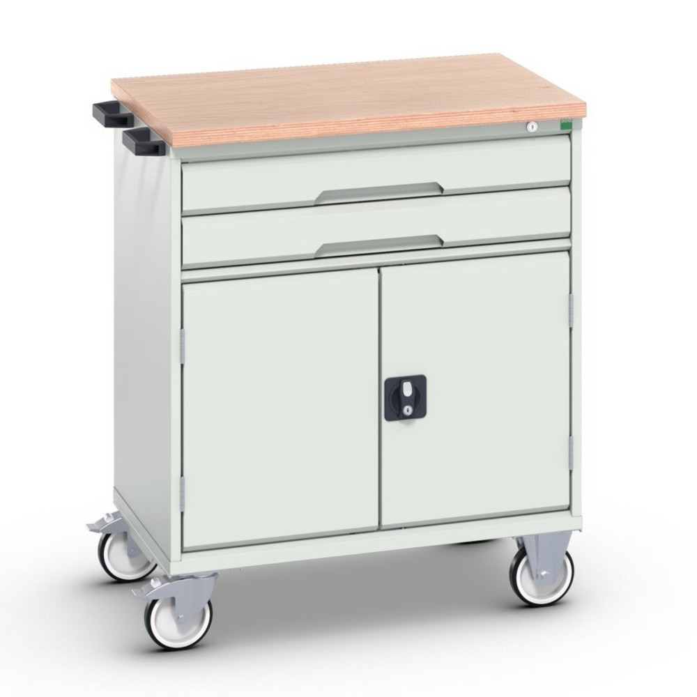 bott verso mobile drawer cabinet with 2 drawers, door and multiplex top