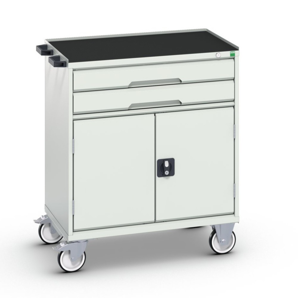 bott verso mobile drawer cabinet with 2 drawers, door and raised edge