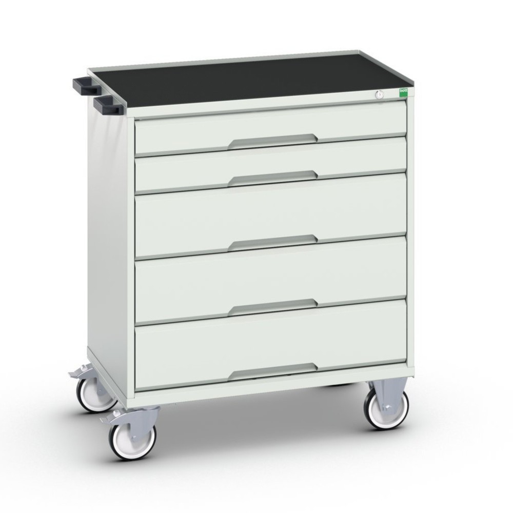 bott verso mobile drawer cabinet with 5 drawers and raised edge