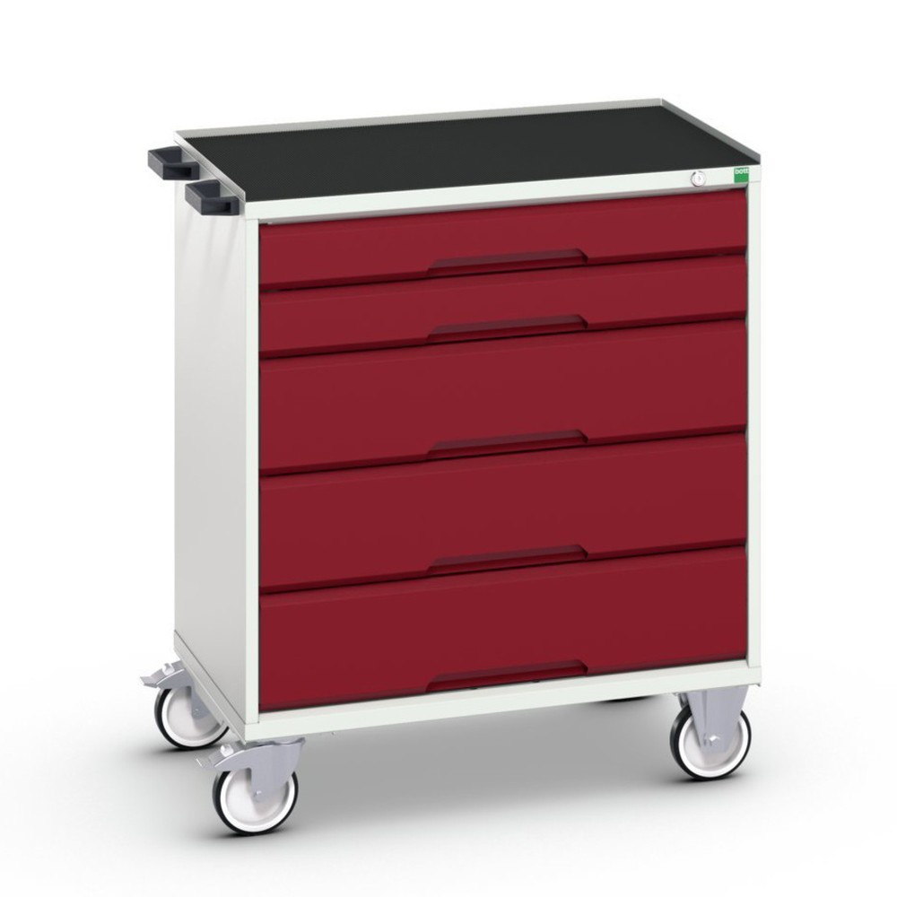 bott verso mobile drawer cabinet with 5 drawers and raised edge