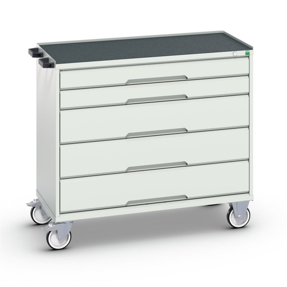 bott verso mobile drawer cabinet with 5 drawers and raised edge