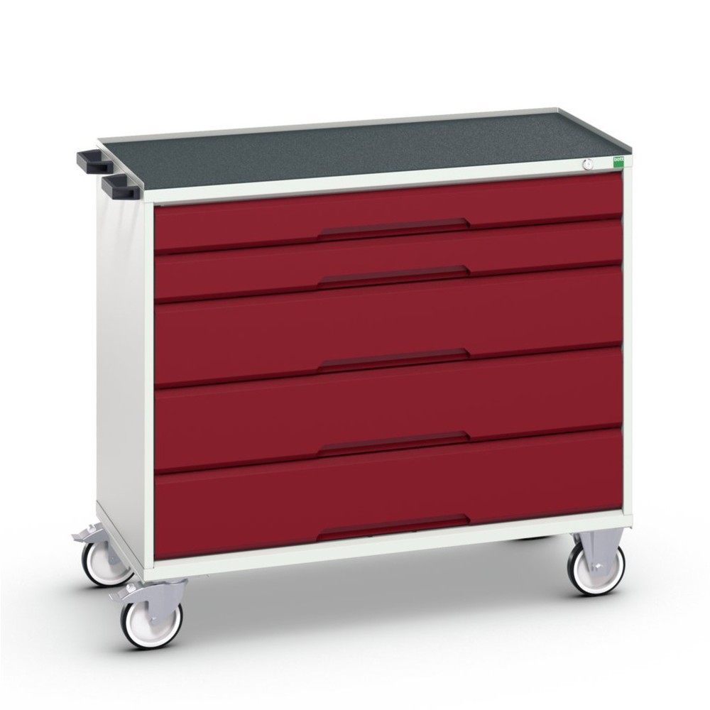 bott verso mobile drawer cabinet with 5 drawers and raised edge