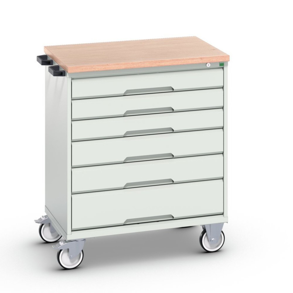 bott verso mobile drawer cabinet with 6 drawers and multiplex top