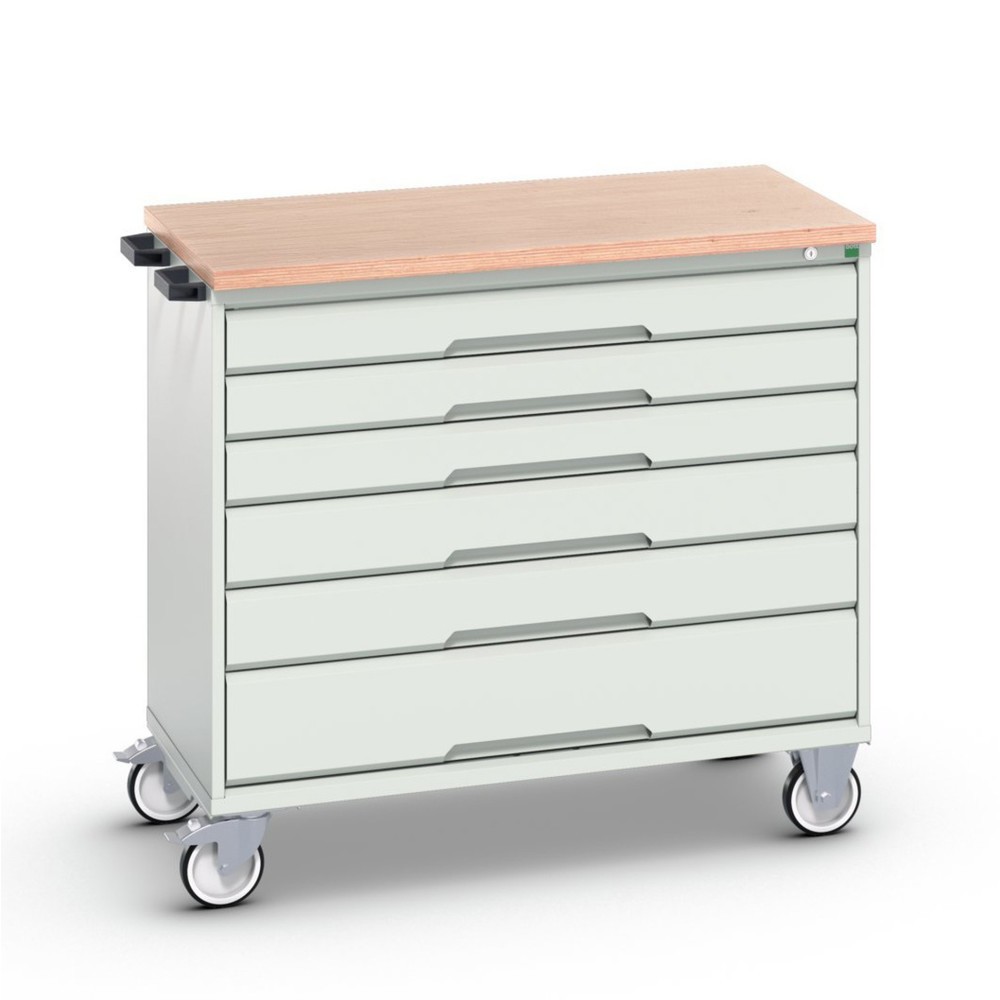 bott verso mobile drawer cabinet with 6 drawers and multiplex top