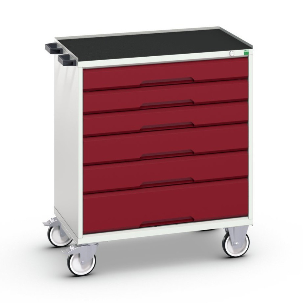 bott verso mobile drawer cabinet with 6 drawers and raised edge