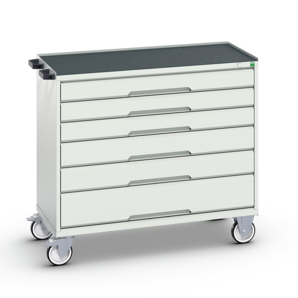 bott verso mobile drawer cabinet with 6 drawers and raised edge