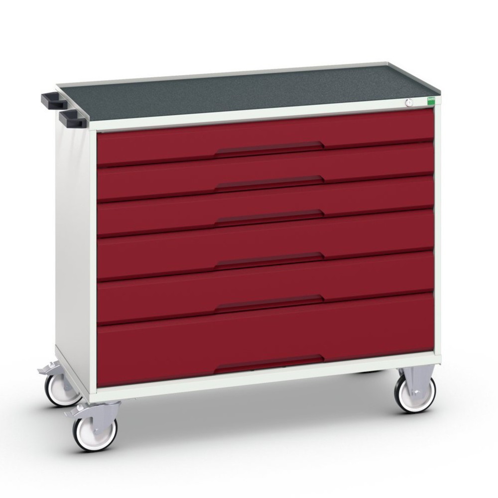 bott verso mobile drawer cabinet with 6 drawers and raised edge