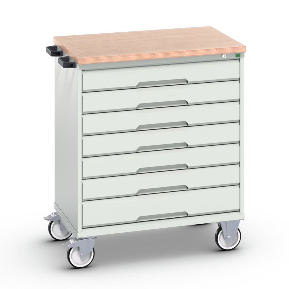 bott verso mobile drawer cabinet with 7 drawers and multiplex top