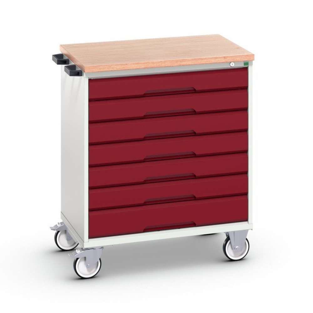 bott verso mobile drawer cabinet with 7 drawers and multiplex top