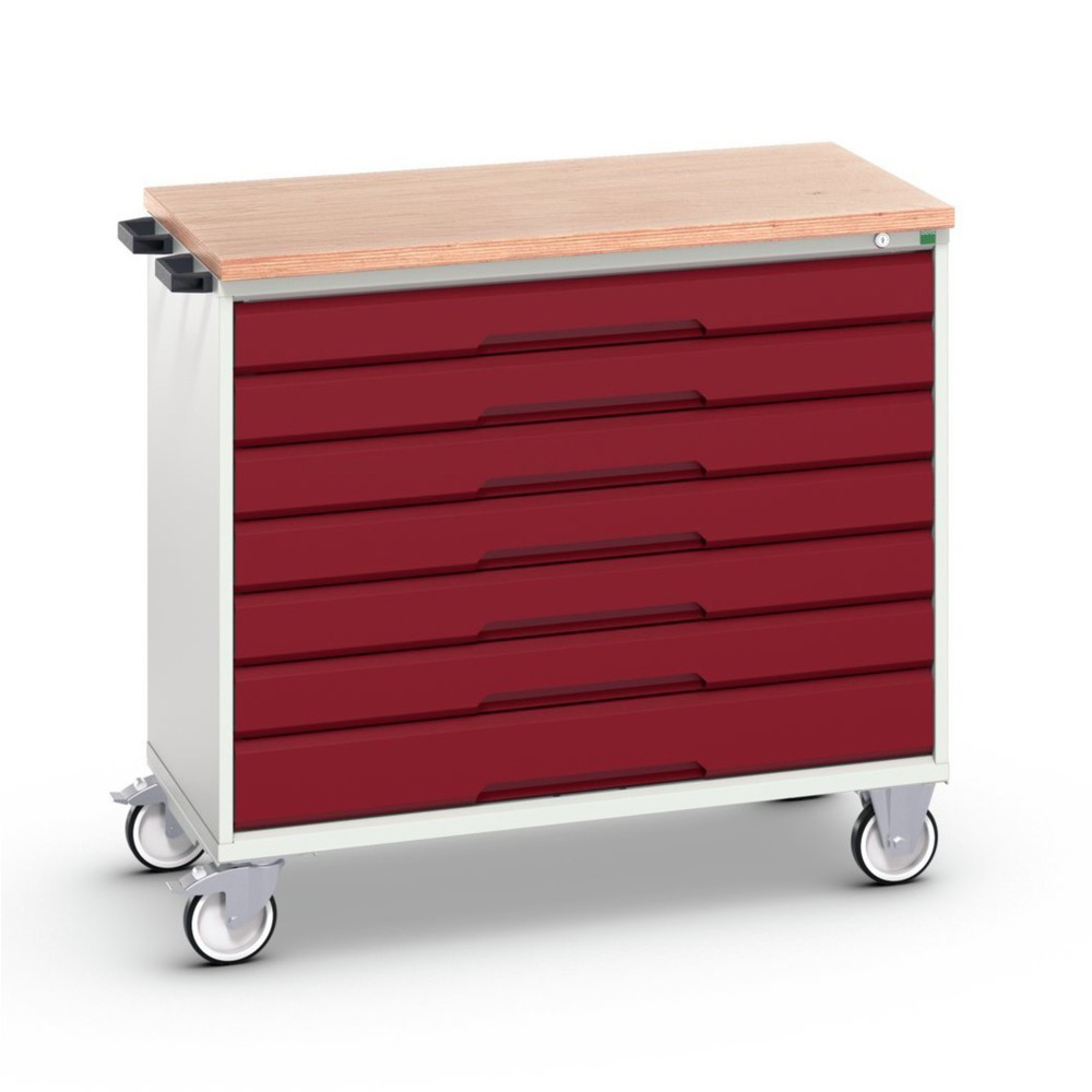 bott verso mobile drawer cabinet with 7 drawers and multiplex top