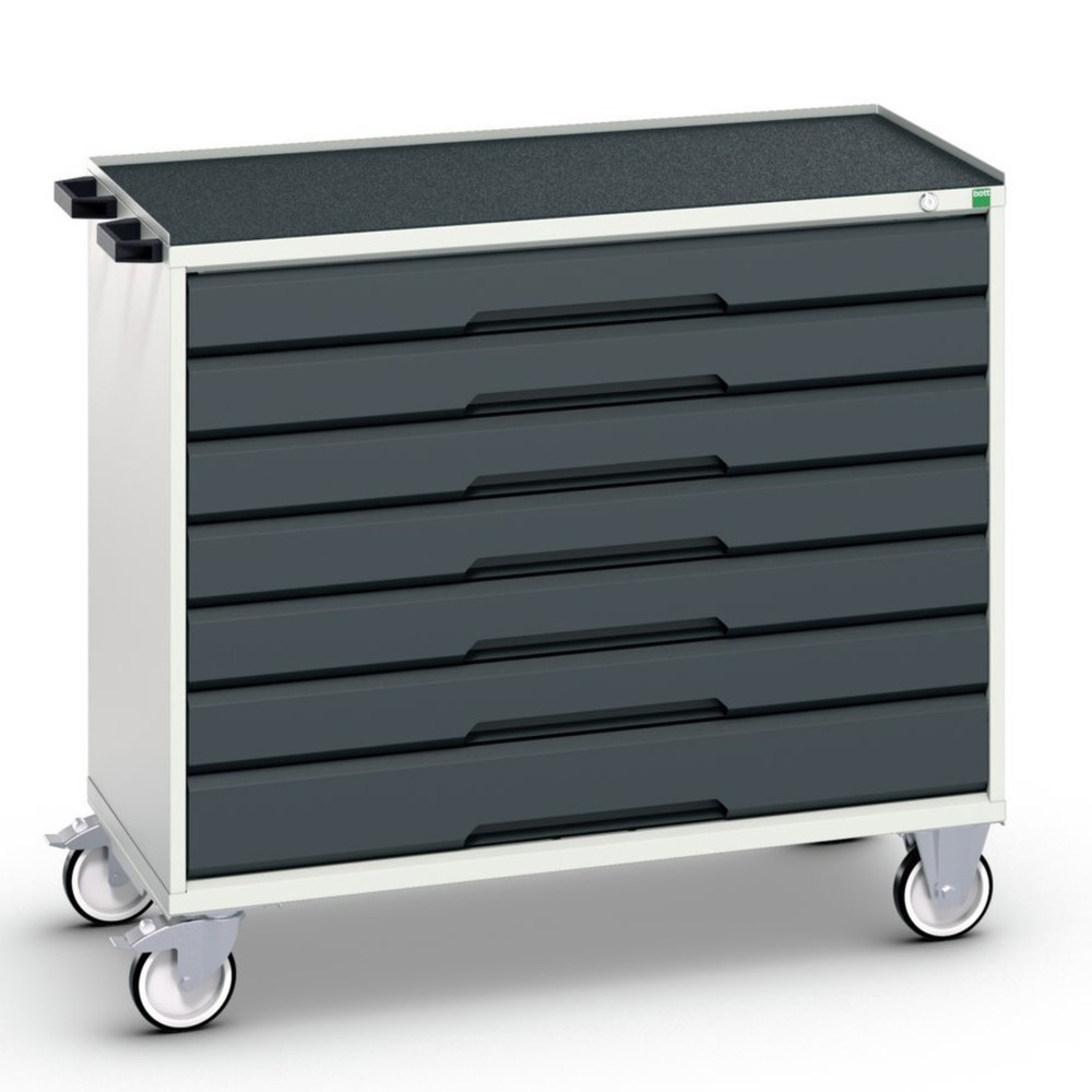 bott verso mobile drawer cabinet with 7 drawers and raised edge, WxDxH: 1050 x 550 x 965 mm