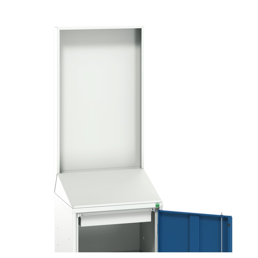 Product image: bott verso Economy desk with smooth rear panel, with 1 shelf and 1 drawer, WxDxH: 525 x 550 x 2000 mm