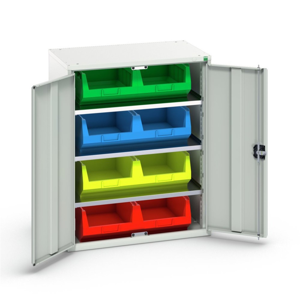 bott verso storage cabinet with 3 shelves and 8 storage bins, WxDxH: 800 x 550 x 1000 mm