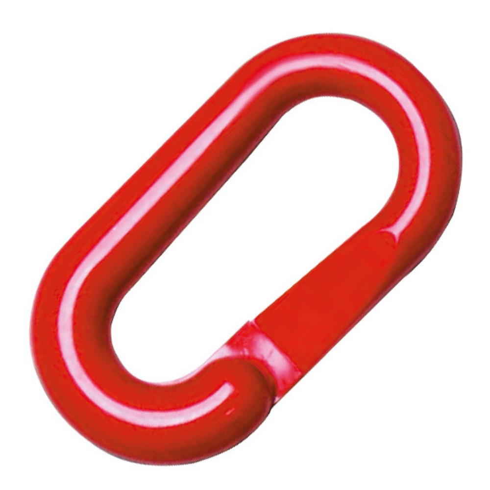 Product image: Connecting links for barrier chains, thickness 6 mm, red, 10 pcs/SU