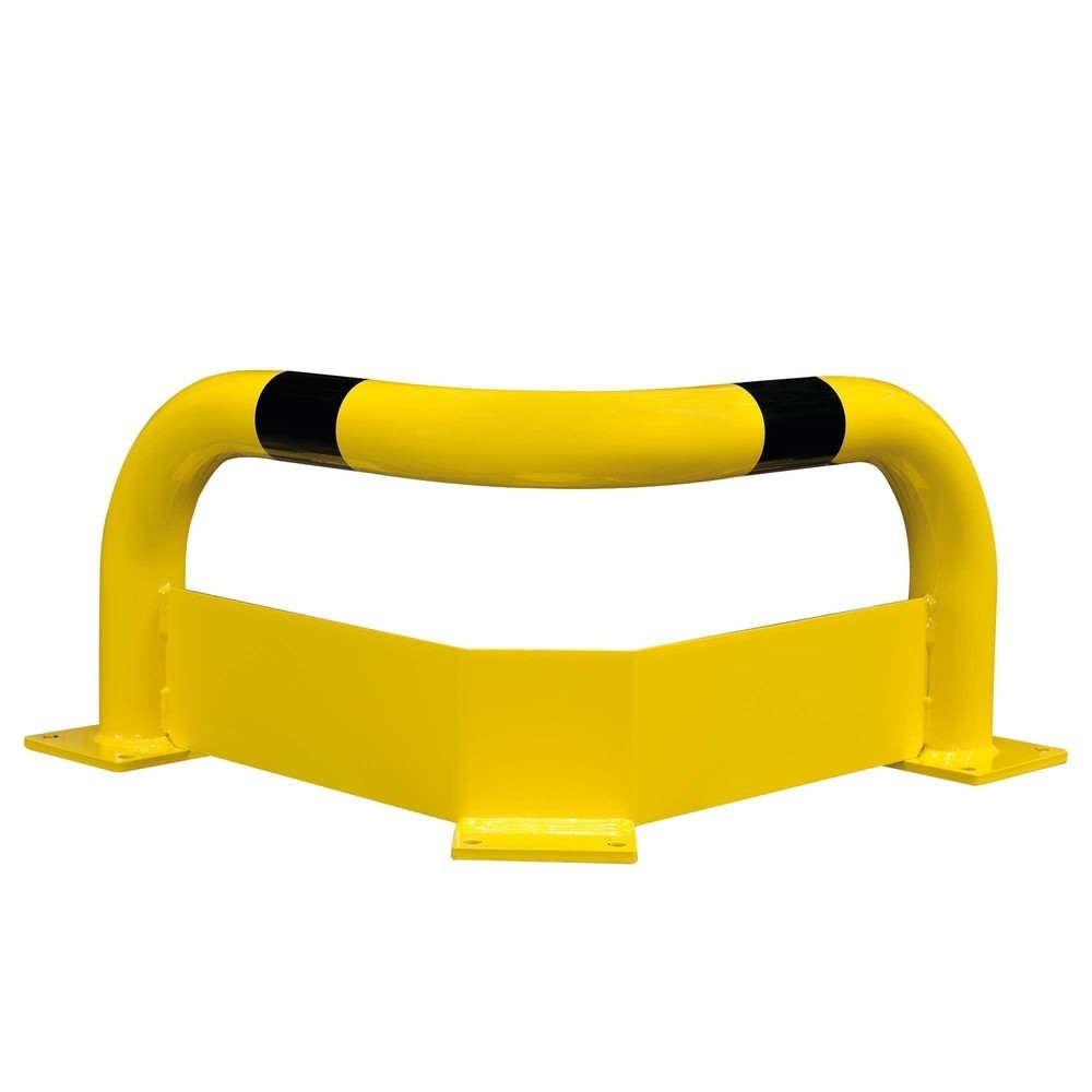 Corner hoop guard with underride barrier, indoor use, HxW 350 x 600 mm