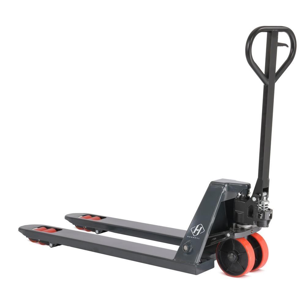 HEMMDAL PTM 2.5 hand pallet truck, capacity 2,500 kg, fork length 1,150 mm, polyurethane, tandem rollers