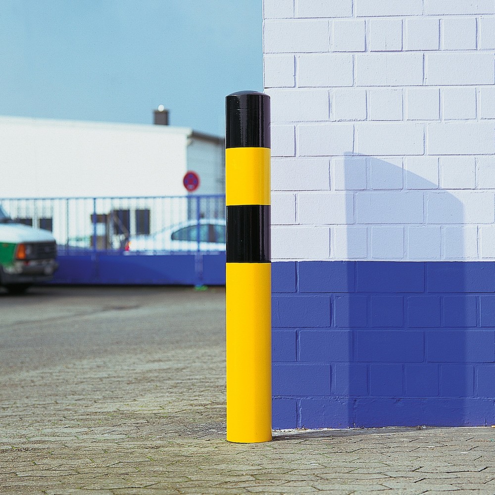 Impact protection bollard, Ø 159 mm, height 1,200 mm, for setting in concrete