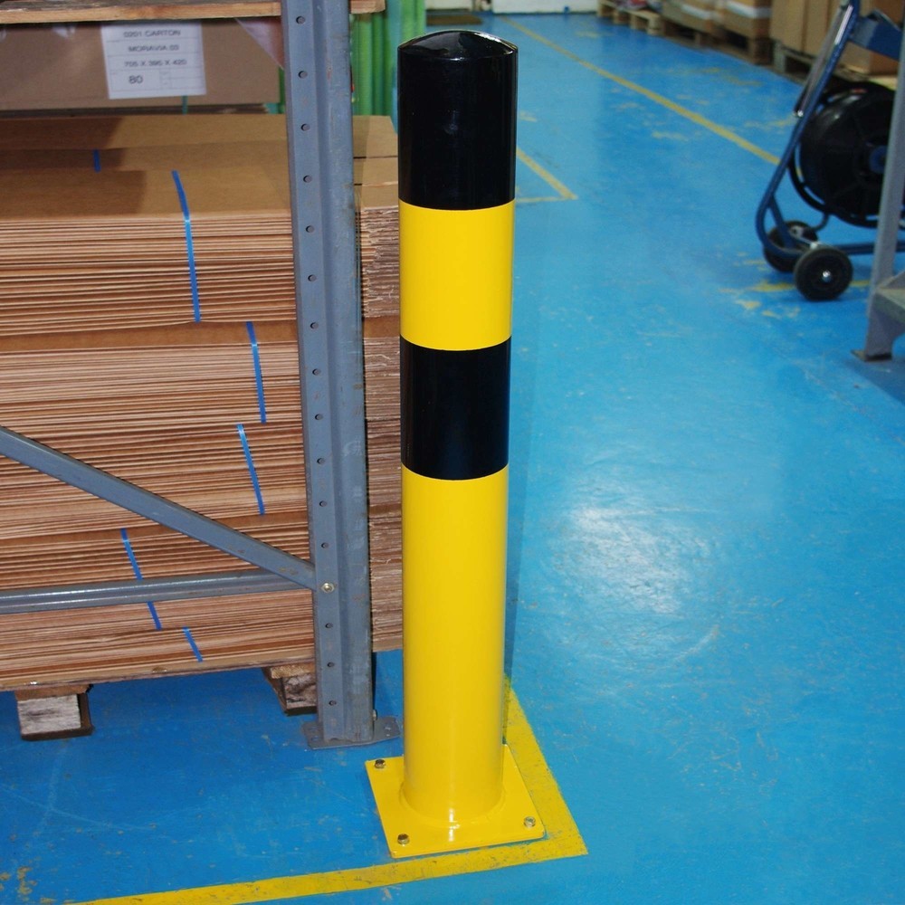 Impact protection bollard, Ø 159 mm, height 1,200 mm, for ground anchoring