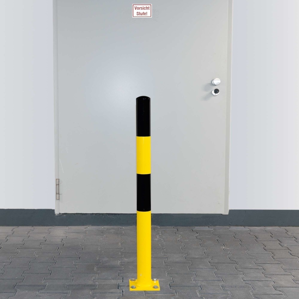 Impact protection bollard, Ø 90 mm, height 1,200 mm, for ground anchoring