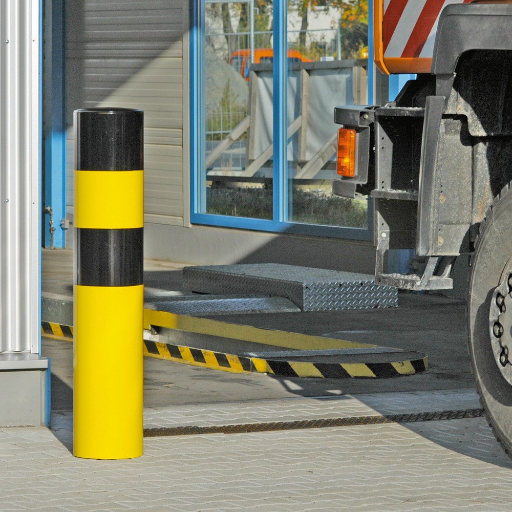 Impact protection bollard, Ø 273 mm, height 1,200 mm, for concreting